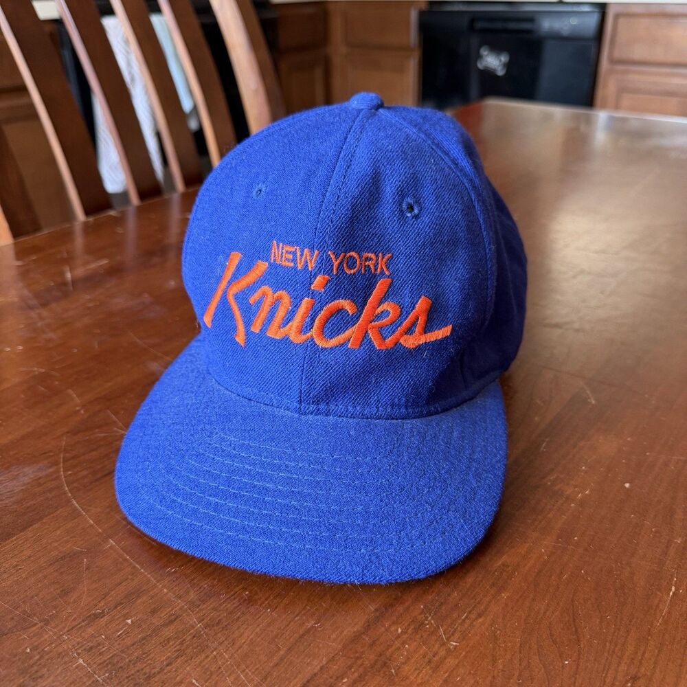 Vintage 80s 90s New York Knicks Sports Specialties Single Line Script Wool Rare